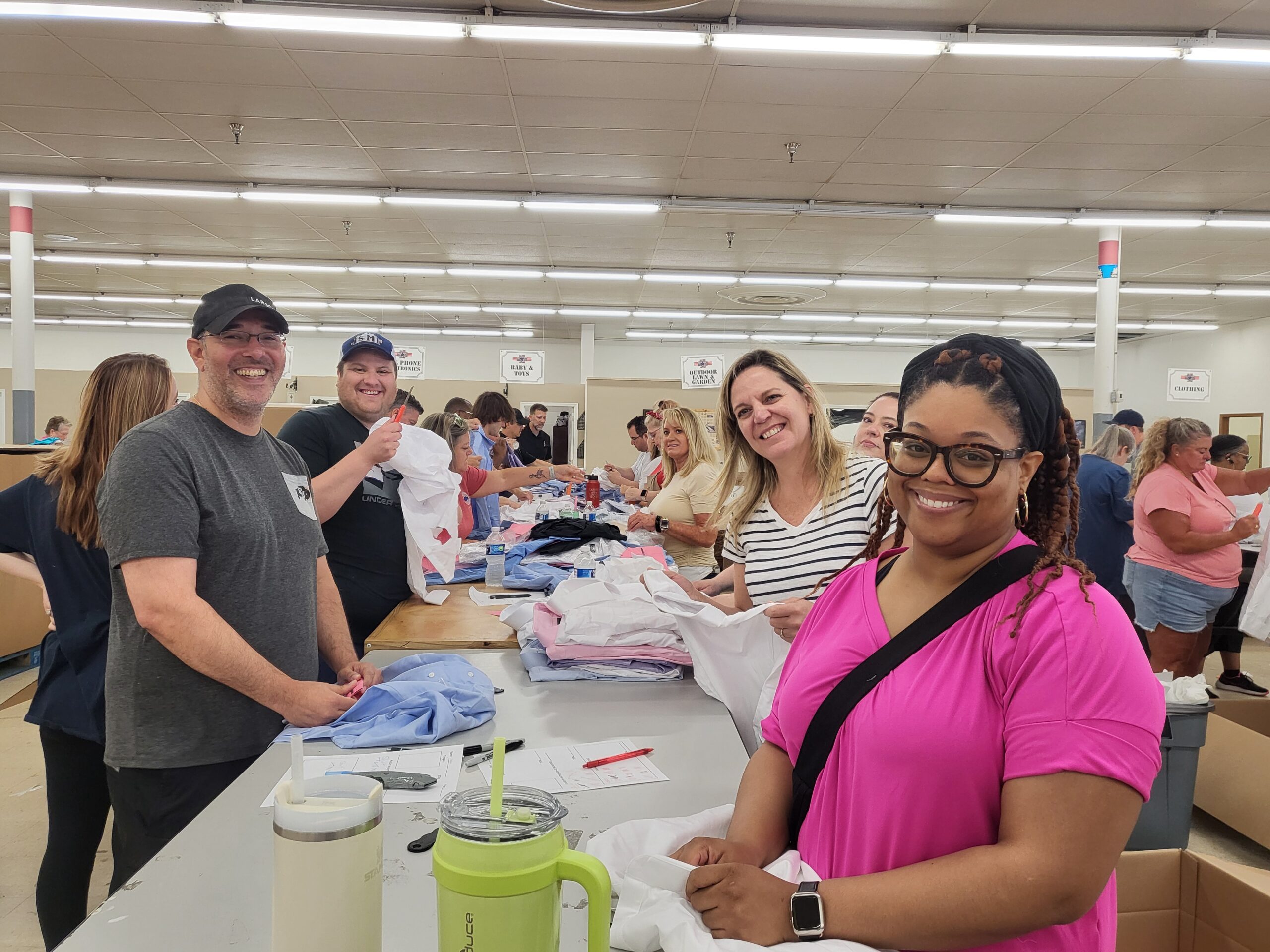 H.E.R.O.E.S. Care supports military members and their families. Recently, 35 of our Warriors volunteered at their Mission Depot.